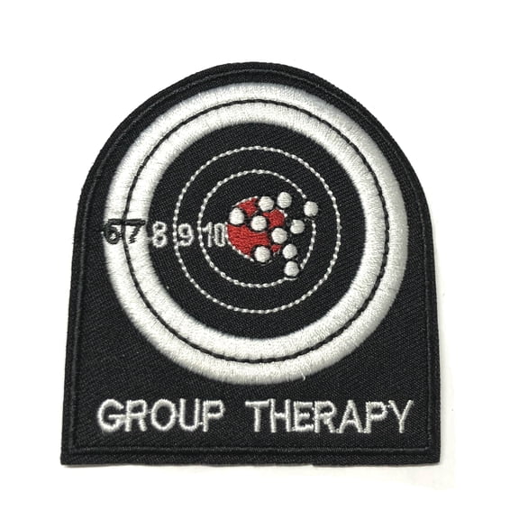 Group Therapy Embroidered Patch Iron/Sew-On Applique Biker Emblem Tactical