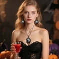 thumbnail image 2 of ​​XIANXIAN 2025 Dark Witch Jewelry Collection Set - Gothic Pendant Necklace & Earrings for Halloween Parties Vampire-Themed Accessories Adult Costume Finishing Touch​​, 2 of 3