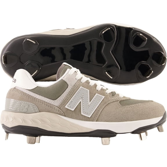 New Balance Women's Fresh Foam 574 Low Metal Softball Cleat Grey 6.5