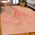 thumbnail image 3 of Octopus Decorative Rug, Monochrome Marine Animal Tentacles in Sketch Subaquatic Life Art, Quality Carpet for Bedroom Dorm and Living Room, 6 Sizes, Coral Pink, by Ambesonne, 3 of 4