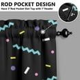 thumbnail image 3 of 2 Pack Geometric Dot Caf Curtains - 27.5x36 Inch Semi-Sheer Short Curtains, Classic Black and White Polka Dot, Rod Pocket for Easy Hanging, 3 of 4