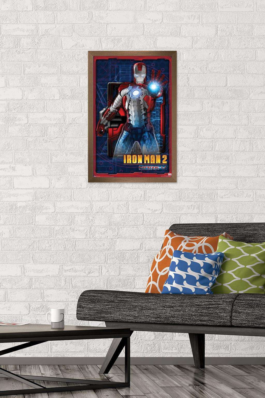 Marvel Cinematic Universe - Iron Man 2 - Briefcase Armor Wall Poster, 14.725" x 22.375", Framed