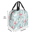thumbnail image 2 of Yiaed Tropical Flamingo Print Insulated Lunch Bag Reusable Cute Tote Lunch Box, Leakproof Cooler Lunch Bags for Work Office Travel School Picnic, 2 of 5
