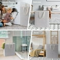 thumbnail image 3 of 2-Pack 100L Large Laundry Baskets, Freestanding Collapsible Laundry Hampers with Reinforced Handles for Bedroom Decor, Dorm Storage, Bathroom Storage, and Home Organization – Grey/White, 3 of 7