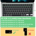thumbnail image 2 of PINHEN 2 Pack Keyboard Cover Skin for 2024-2022 MacBook Air 13.6 inch 15.3 inch M3 M2 Chip A2681 A2941 U.S Enter TPU Protector for MacBook Air 13'' 15'' M3 M2 2024 2023 2022 Accessory, 2 of 8
