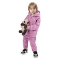 thumbnail image 4 of Zshosam Outfit for Girls Baby Fall Outfits for Girl Boy Long Sleeve Hoodie Top and Long Sweatpants Set Toddler Sweatsuit Size 4T 5T,(Light Purple 4-5 Years), 4 of 5