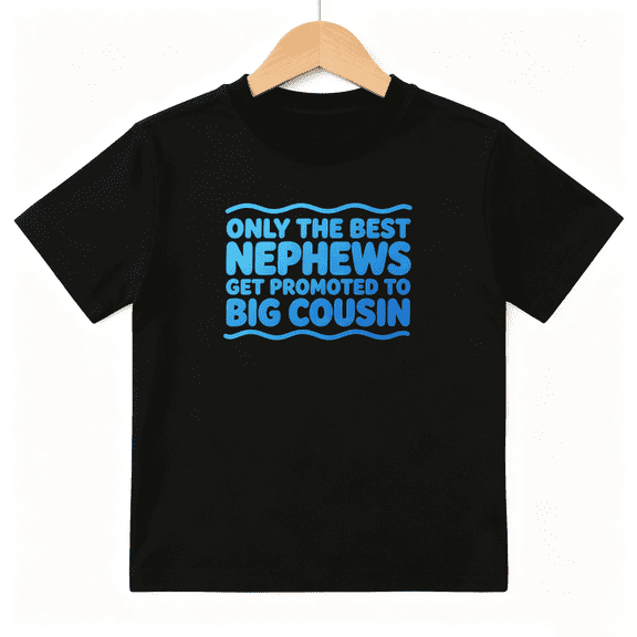 Promoted To Big Cousin Sibling Boys Graphic Tees Family Kids T-Shirt 100% Cotton Short Sleeve Tops Ages 4-13Y