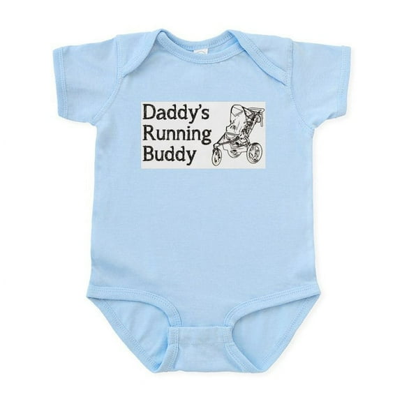 CafePress - Daddy's Running Buddy Infant Bodysuit - Baby Light Bodysuit, Size Newborn - 24 Months