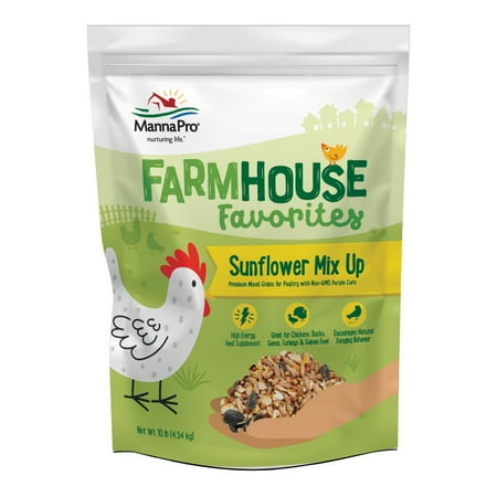 Manna Pro Farmhouse Favorites Chicken Treats - Sunflower Mix up - 1 Bag -10lb.