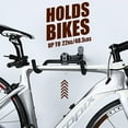 thumbnail image 2 of Bike Wall Mount Hanger - Horizontal Bicycle Indoor Storage Rack | Cycling Wall Mounted Holder Hook - Hang Your Road, Mountain or Hybrid Bikes in Garage or Home, 2 of 7
