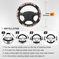 thumbnail image 3 of XMXT Butterflies Stamp Background Steering Wheel Cover, Elastic Non-Slip Universal Fit Car Decor Accessories Protector for Auto SUV Trucks, 3 of 8