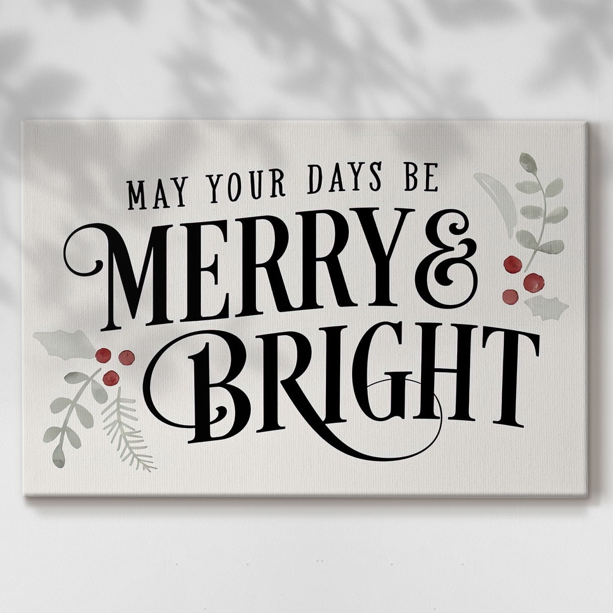 Merry Sentiment II- Gallery Wrapped Canvas