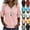 #02 Pink, variant on Women's Vintage Cotton Linen Tops, V Neck Short Sleeve Fringe Tassel Blouses, Boho Raw Edge Irregular Gauze Shirts for Beach Vacation Casual,L,Cyan