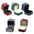 thumbnail image 4 of Caja Anillo Bearachild Vintage Cuero Almacenamiento de joyas hogar verde negruzco, 4 of 6
