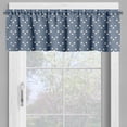 thumbnail image 4 of Ambesonne Geometric Valance & Curtain, Doodle Triangle Print, 55"x30", Night Blue White, 4 of 7