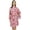 Peach, variant on Bimba Women's Short Kimono Robe Cotton Poplin Floral Print Bridal Nightwear - 4