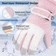 thumbnail image 3 of Guantes de Invierno Impermeables para Niños MoKo Rosa Blanco M, 3 of 7