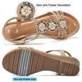 thumbnail image 5 of Ablanczoom Womens Wedge Sandals: Comfortable Dressy Sandals Women Shoes Elastic Ankle Strap Summer Beach Footwear, 5 of 6