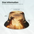 thumbnail image 3 of Bingfone Castle Cool Fire Dragon Bucket Hat for Men Women,Packable Reversible Printed Sun Hats,Fisherman Outdoor Travel Hiking Beach Caps, 3 of 7