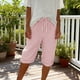 thumbnail image 2 of Pantalones Sueltos de Pierna Ancha para Mujeres Pantalones Cortos Sueltos Elásticos de Raya Casual Pantalones Cortos de Pierna Ancha Recta con Bolsillo, 2 of 8