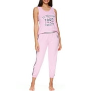 U.S. Polo Assn. Women's and Women's Plus Tank Top and Capri Jogger Logo Sleepwear Set, 2pc.