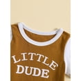thumbnail image 4 of Bagilaanoe 2pcs Toddler Baby Boy Short Pants Set Short Sleeve Letter Print T Shirt Tops + Shorts 6M 12M 18M 24M 3T Kids Casual Summer Outfits, 4 of 9