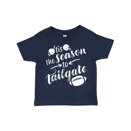 

Inktastic Tis the Season to Tailgate with Helmets and Football Gift Toddler Boy or Toddler Girl T-Shirt
