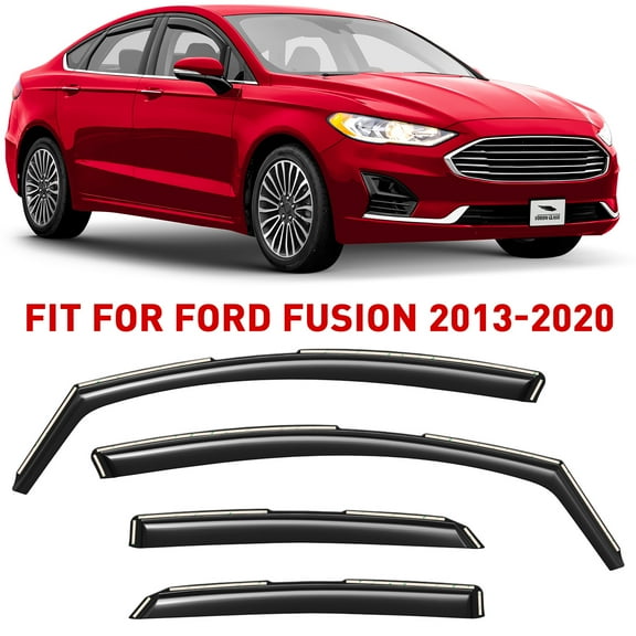 Voron Glass in-Channel Extra Durable Rain Guards for Ford Fusion 2013-2020, Window Deflectors, Vent Window Visors, 4 Pieces - 220180