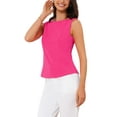 thumbnail image 4 of INSPIRE CHIC Women's Boat Neck Tops Sleeveless Business Work Summer Tank Top M Hot Pink, 4 of 6