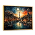 thumbnail image 2 of Designart "Of Lights Paris City art painting III" France Floater Framed Canvas Wall Art, 2 of 7