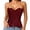 Burgundy, variant on JASGOOD Corset Top for Women Textured Sheer Floral Lace Bustiers Cincher Lace-up Corset Overbust Top