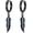 Feather, variant on 925 Sterling Silver Ankh Cross Earrings for Men Women - Black Oxidized Viking Rune Hoop Earrings with Turquoise - Ancient Egyptian Norse Protection Amulet Gothic Punk Jewelry Gifts