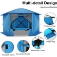 thumbnail image 3 of COBIZI 12x12 Pop-up Gazebo Screen Canopy with 5 Sidewalls and Mosquito Nettings for Camping, Tent Instant Screened House with Carrying Bag and Ground Stakes, Blue(Upgraded), 3 of 9