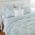 thumbnail image 4 of Laura Ashley  Saltwater Blue Reversible 3-piece Cotton Quilt Set, 4 of 14