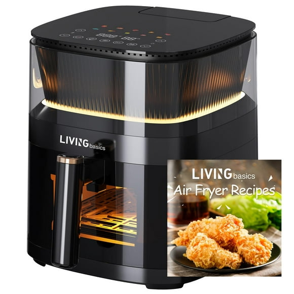 5L Air Fryer with View Window , 10-in-1 Electric Oil Free Airfryer Oven with Digital Touchscreen, Steam Air Technology and 10 Cooking Preset, 1500W