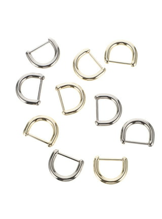 Gold D Rings for Purses,D-Ring with Screw for Crossbody Bag Purse Craft,4  Sets (Interior-1.6cm)