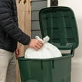 thumbnail image 5 of United Solutions 2 Pack 32 Gal Outdoor Garbage Trash Can ECOSolution, Green, 5 of 6
