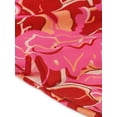 thumbnail image 5 of DARING DIVA Women Floral Sweetheart Neck Puff Short Sleeves Boho Maxi Dress XS Pink, 5 of 6