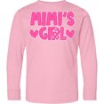 thumbnail image 3 of Inktastic Mimi's Girl Pink with Hearts Long Sleeve Youth T-Shirt, 3 of 5