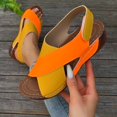 thumbnail image 2 of WILLBEST Sandalias De Mujer Para Playa, Sandalias De Cuña Con Punta Abierta De Cuero A La Moda De Verano Para Mujer, Cómodas, Transpirables Y Sin Cordones, 2 of 8