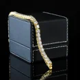 thumbnail image 2 of 13.20ct Round Cut Lab created Diamond Tennis Bracelet, Delicate Bracelet, Statement Bracelet Gift for Her for Women Yellow Gold Plated sterling sliver, 2 of 2