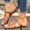 Brown, variant on Women's Flat Slide Sandals Pearl Embellished Crisscross Strap, Open Toe Slip-On Casual Summer Slides Black 37