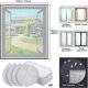 thumbnail image 4 of Mosquitera para ventana cortable, juego de 4 mosquiteras para ventanas, mosquitera para insectos, mosquitera antiinsectos mejorada con cinta adhesiva, malla fina transparente para ventana,, 4 of 5