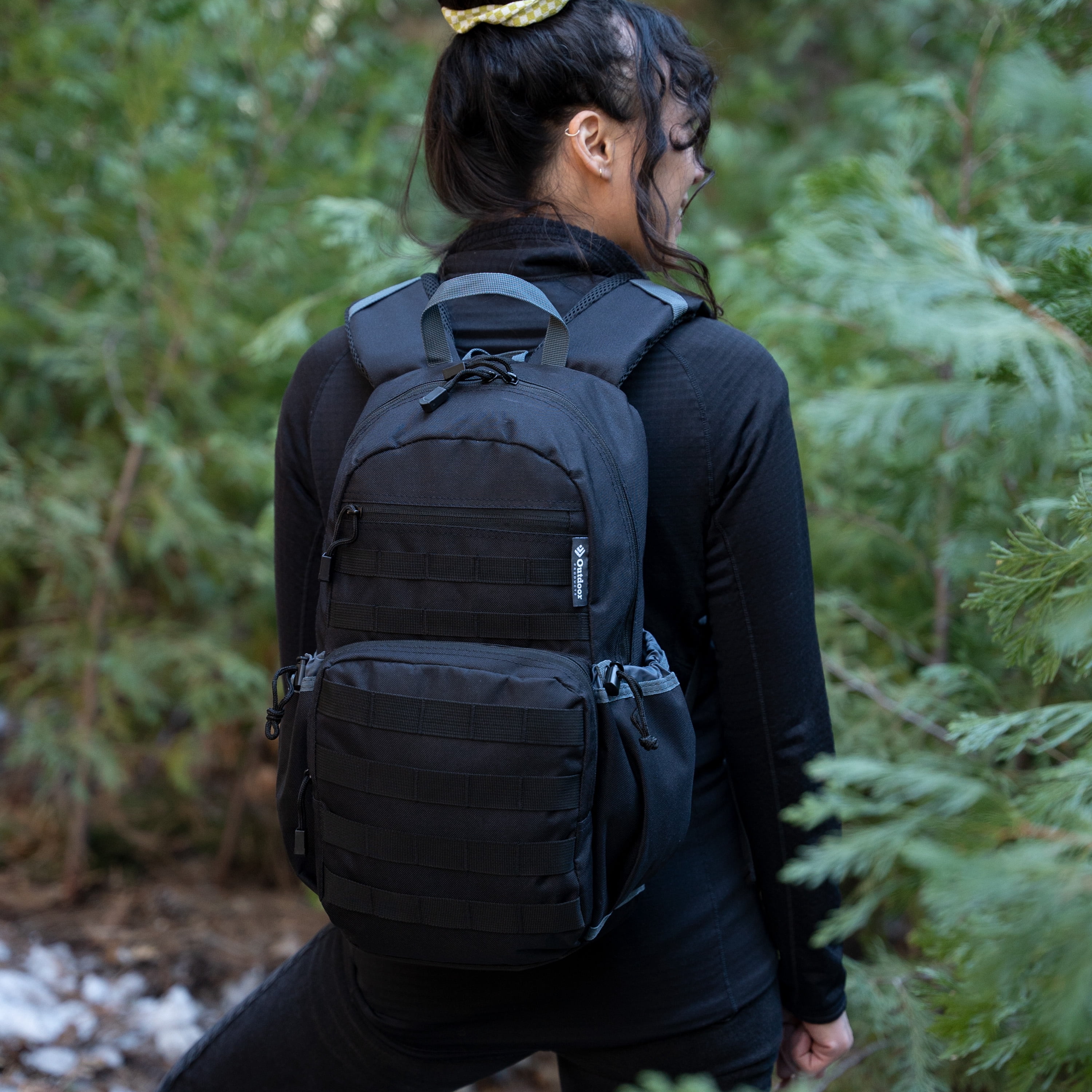 Outdoor Products Venture 17L Hiking Backpack, Black, Unisex Polyester