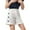 White, variant on HOWPAY Baggy Jean Shorts Womens Stretchy Wide Leg High Waisted Distressed Denim Pants With Pockets Relaxed Fit Summer Casual Y2K Shorts Dark Blue L