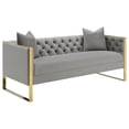 thumbnail image 2 of Coaster Company Eastbrook Sofa Set 2 Piece Glam Wood Glamorous and stylish Best for Living Room Gray, 2 of 8