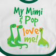 thumbnail image 4 of Inktastic Mimi and Pop Love Me Grandson Dinosaur Boys Baby Bib, 4 of 4