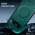 thumbnail image 3 of Allytechgroup Magnetic for Google Pixel 9 Pro XL Case, Compatible with MagSafe Support Magnetic Car Phone Mount PU Leather Slim Phone Case for Women Men for Google Pixel 9 Pro XL, Green, 3 of 9
