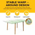 thumbnail image 4 of Green Polka Dots Table Cloths for 6 Foot Rectangle Tables, Watercolor Abstract Art Patio Waterproof Elastic Fitted Tablecloths, Washable Rectangular Table Cover for Camping, 4 of 8