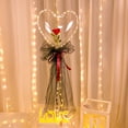 thumbnail image 2 of Luminous Balloon Rose Bouquet: Bobo Balloon Transparent Balloon with Faux Flower, 2 of 10